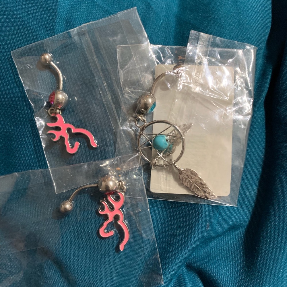 New 3 pack belly button rings